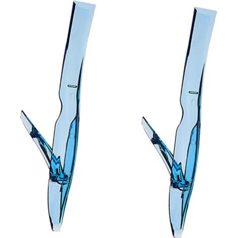 2 grattoirs à vitres, grattoirs de sol en plastique, outil de gril, spatule grattoir bleue (1/5)