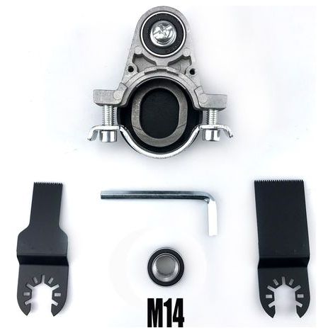 Adaptateur multifonction standard (M14) Meuleuse d'angle transformée en outil multifonction pour le meulage, le polissage et la découpe du bois et du métal. (1/5)
