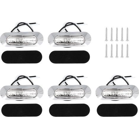 Sets hochleistungsfähiger 4-LED-Warnleuchten, Seitenmarkierungsleuchten, Blinklichter für Schiffsausrüstung, DC10-30V gelb-rot (1/5)