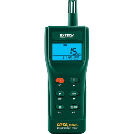 Extech CO260 Kohlendioxid-Messgerät 0 - 9999 ppm (1/4)