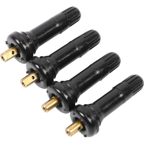 Lot de 4 tiges de valve pneu étanches, montage à encliquetage, remplacement pour capteur de pression Ford, valve de gonflage robuste (1/5)