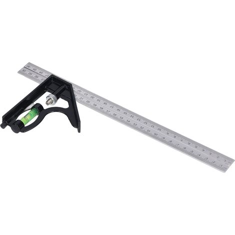 Équerre combinée en acier inoxydable, règle de menuisier, outil de mesure pour la construction en bois (1/5)