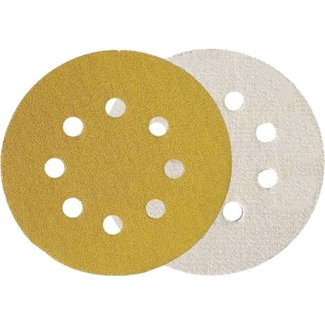 20er-Packung Aluminiumoxid-Schleifscheiben (125 mm) – Körnung 120 – Leistungsstarkes, verstopfungsfreies Schleifen – Für Holz und Metall – Gelb (1/5)