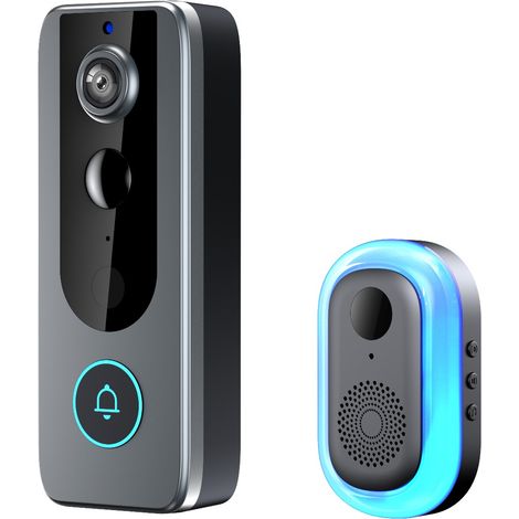 Sonnette vidéo sans fil HD intelligente (M20) avec carte 32GTF - Surveillance à distance et audio bidirectionnel (1/5)