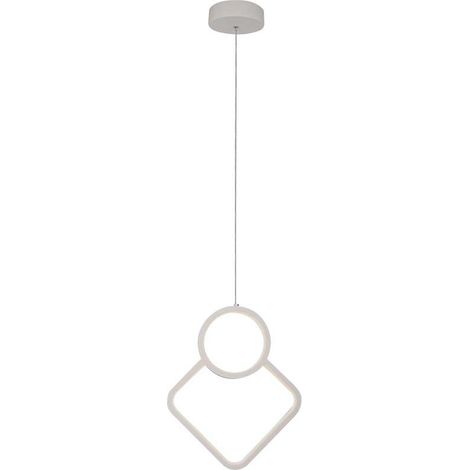 Lampe à suspension lampe de table à manger lampe de salon LED acier blanc H 196 cm (1/5)