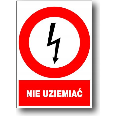 TARGA segnaletica ZEZ/A-6 elettrica NON COLLEGARE A TERRA