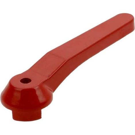 – Poignée levier de rechange pour vanne à bille en aluminium rouge – Taille 1" – Filetage entrée 7mm – Longueur totale 90mm (1/4)