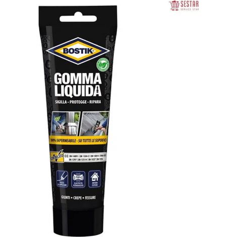 Bostik caoutchouc liquide mastic d'e'tanche'ite' tube 250g pour applications inte'rieures et exte'rieures couleur noire
