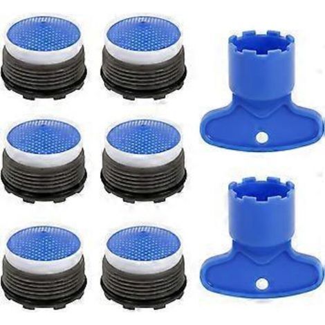 Set mit 6 Strahlreglern für Wasserhähne, Strahlregler M21.5, Überlaufschutzsystem für Küchen- und Badezimmerarmaturen. (1/5)