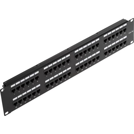 RackMatic - Panneau de brassage 48 RJ45 Cat.5e UTP 2U noir (1/5)