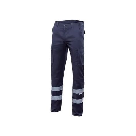 Pantaloni da lavoro velilla multitasche con bande riflettenti elastico