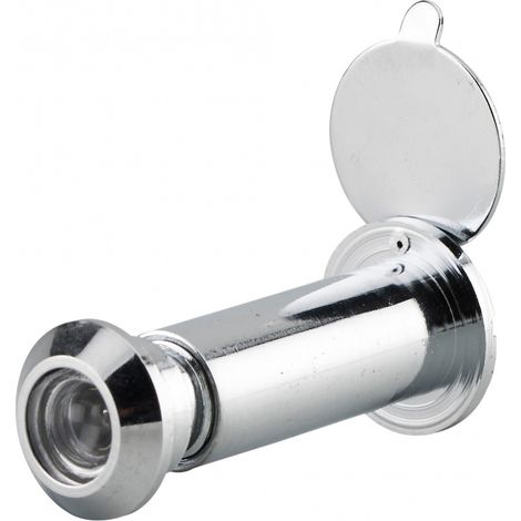 Spioncino ottico 170°, ottone cromato con coperchio otturatore - THIRARD (1/2)