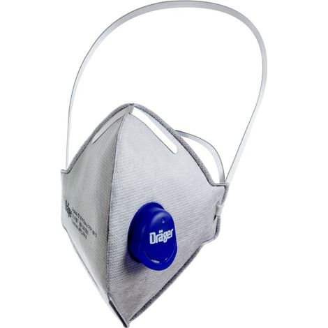 Dräger X-plore 1720 V Odour Masque FFP2 NR D – Valve + Charbon Actif Anti-Odeurs + Test Dolomite – EN 149:2001+A1:2009 – Poussières Nocives & Odeurs Chimiques