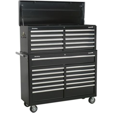Sealey Tool Chest Combination 23 Drawer with Ball-Bearing Slides - Black AP52COMBO2 (1/5)
