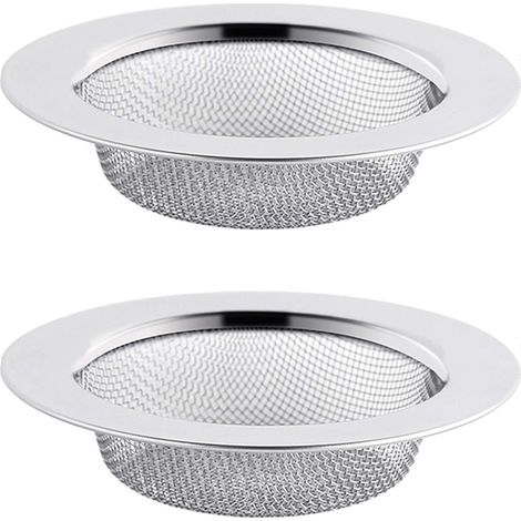 Filtre à Évier en de Vidange de Tamis d'évier Crépine de Cuisine 2pcs 7,5 cm Acier Inoxydable (1/5)