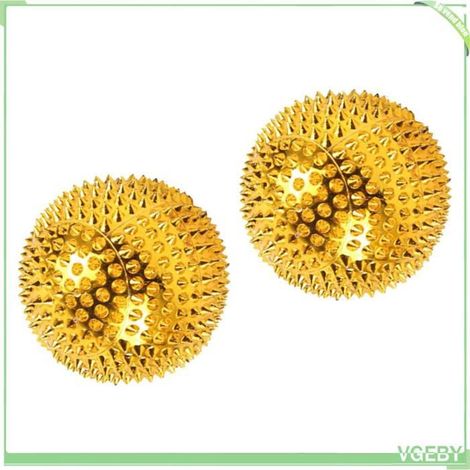 VGEBY Ball de masseur 2pcs Boule de massage avec aiguilles-acupresure masseur actif electromenager coussin Or 56 mm / 2,2 Or 32mm (1/5)