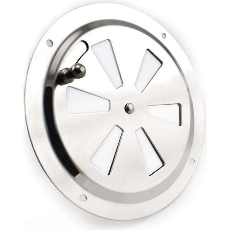 Plaque de ventilation de cabine SDTC Tech en acier inoxydable 316, couvercle de ventilation à persienne ronde, grille d'aération papillon avec côté Kn (1/5)