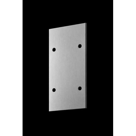 Plaque latérale de finition aluminium pour garde-corps en verre – Finition de profil – Aluminium anodisé alu mat – Intérieur / extérieur (1/3)