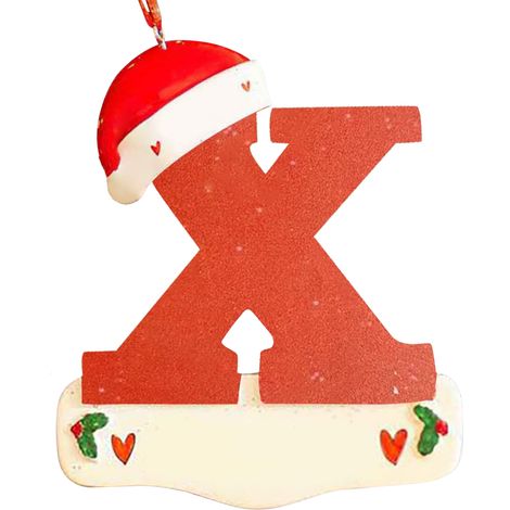(X) Personalisierte Weihnachtsdekorationen mit dem Buchstaben "X" (1/2)