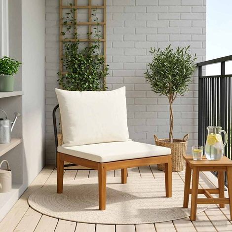vidaXL Canapé de jardin avec coussins Bois d'acacia massif et corde (1/5)