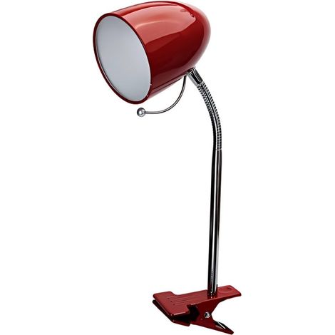 Lampe de table à pince, douille E27, idéale pour bureau et lit