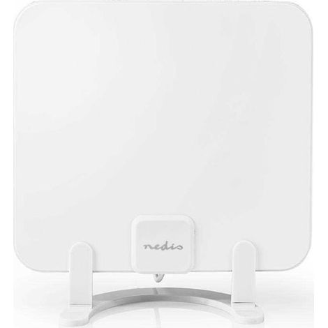 Antena hdtv interior activo fmuhfvhf rango de recepcion 0 25 km lte700 ganancia 30 db abs blanco