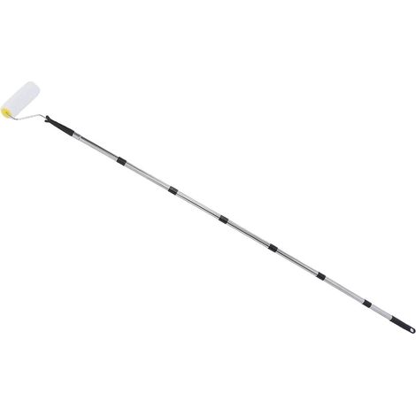 Kit Peinture Mur Intérieur avec Manche Segmenté Détachable en Acier Inoxydable pour Murs et Plafonds, Solution Bricolage avec Rallonge pour Rénovation Rapide D'appartement (1/5)