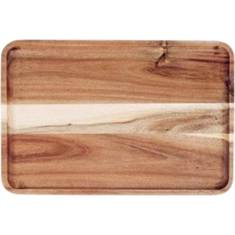 bandeja, madera de acacia, maciza, rectangular, natural, para sala de estar o cocina. (1/5)