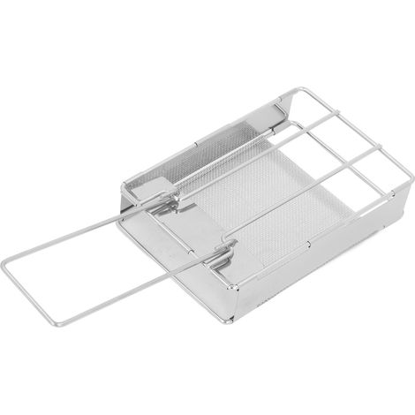 Eosnow Grille-pain pliant en acier inoxydable, Mini Portable polyvalent pour pain, saucisses, pique-nique, camping en plein air (1/5)