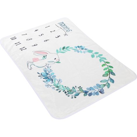 Couvertures mensuelles pour bébé, accessoire photo souvenir de croissance avec couronne de lapin (1/5)