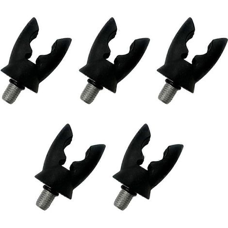 Support de canne à pêche fileté en silicone, élastique, antidérapant et résistant au vent, compatible avec les détecteurs de pêche, noir. (1/5)