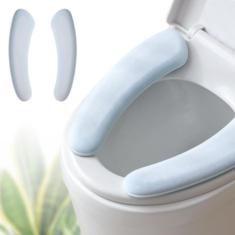 Thick elastic toilet seat cover – washable, reusable, soft and safe (blue)High quality enhances quality of life. (1/5)