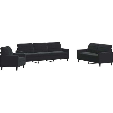 Maison Exclusive - Set di Divani 4 pz con Cuscini Nero in Velluto