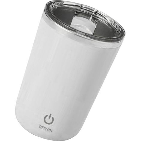 Mug magnétique de 350 ml avec agitateur automatique, lavable, avec revêtement intérieur en acier inoxydable, idéal pour remuer le lait ou le café. (1/5)