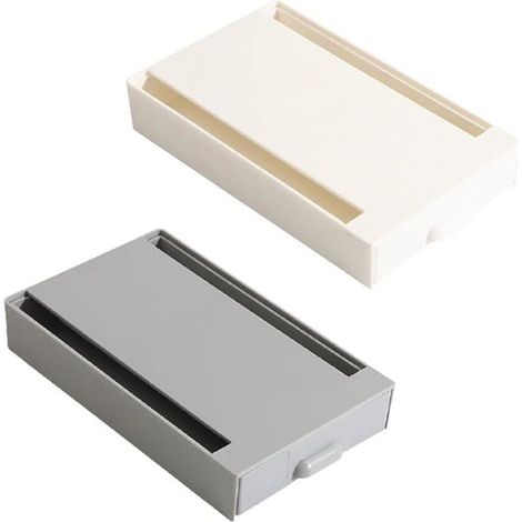 Lot de 2 tiroirs de bureau auto-adhésifs, boîte de rangement sous le tiroir du bureau, tiroir auto-adhésif sous le bureau, boîte de (1/5)