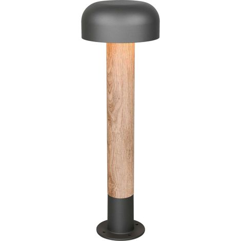 Palo da esterno, alluminio, antracite ed effetto legno, H 54 cm, Fraser (1/3)