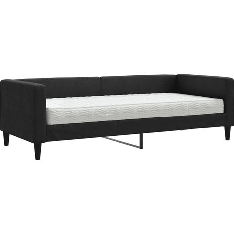 Maison Exclusive - Tagesbett mit Matratze Schwarz 80x200 cm Stoff