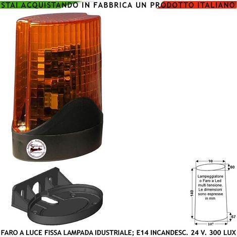 Lampeggiatore 12 Led 4 File Selezione Luce Fissa Oppure Lampeggiante 60 Cicli al Minuto Alimentazione 12 Vcc 24/230 Vac Con Base da Parete Uso Come Monitore su Automatismi o Come Ripetitore di allarme (1/4)