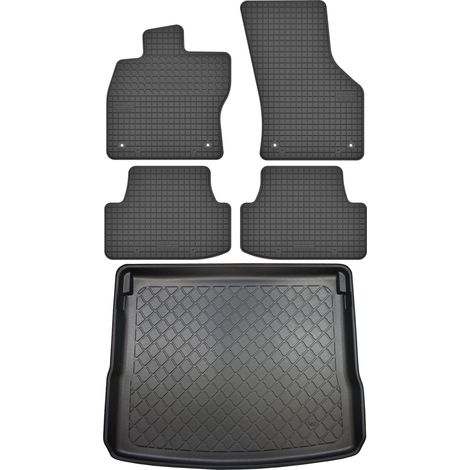Ensemble de tapis de sol en caoutchouc pour Seat Ateca SUV (à partir de septembre 2016) + tapis de coffre (1/5)