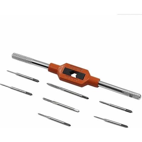 Coffret tarauds et filières Mini Main Vis Die métrique DIY Outil perceuse kit d'enfilage de taraudage M1.1 M1,2 M1.4 M1.6 M1.8 M2 M2.5 réglable avec robinet Clé M1-8, étui en plastique (1/5)