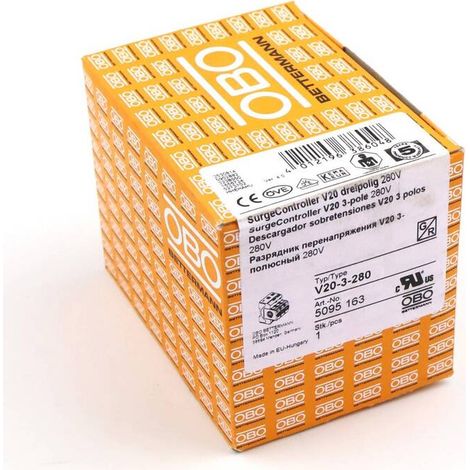 [NEUWERTIG] B-Ware OBO Bettermann 5095163 Überspannungsableiter 1 St. Überspannungsschutz V20-3-280 (1/2)