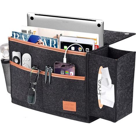 Bedside organizer with tissue box and bottle holder for remote control/ (1/5)