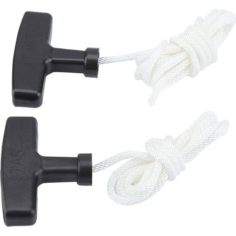 Lot de 2 poignées de démarrage à rappel pour tondeuse à gazon, cordon de 1,5 m, accessoires pour tondeuse