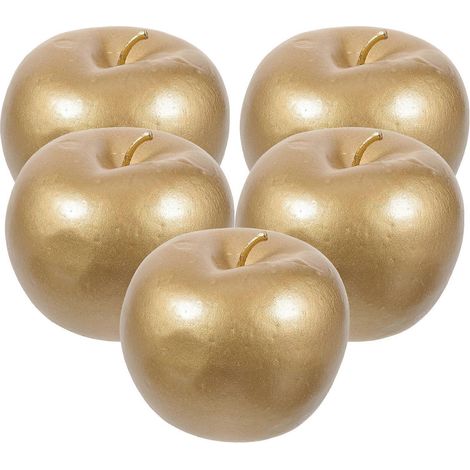 Lot de 5 pommes artificielles, fausses pommes, accessoires de décoration pour la cuisine. (1/5)