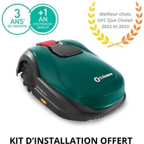 Robot tondeuse électrique Robomow RK1000 – Surface tonte max 1000m² – Pente max 45% – Largeur de coupe 21cm – Batterie Lithium-Ion 18V (1/5)