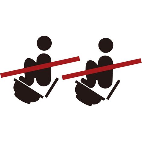 2 feuilles autocollants humoristiques pour abattant WC, panneau mural signalétique/décoratif