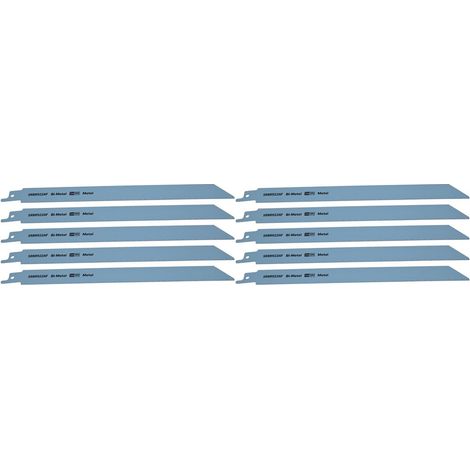Reciprocating Bi-Metal Saw Blade Metal 230mm Length 24tpi Pack of 10 (1/2)
