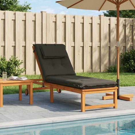 Cuscino per Lettino GEMERT 100% Poliestere Antracite vidaXL (1/5)