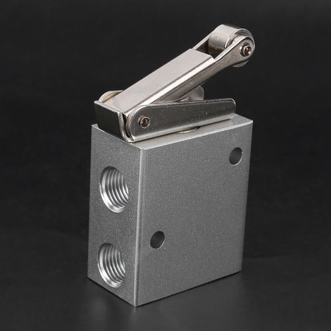 Vanne à bouton-poussoir, vanne à membrane, trois voies, alliage d'aluminium, équipement pneumatique JM-07 R G1/4 pouce (1/5)