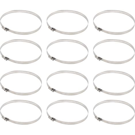 10 pinces de tuyau américaines robustes, colliers de serrage réglables en acier inoxydable 304 avec vis (1/5)